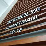 Manolya Apartmanı Paslanmaz Kutu Harf Tabelası