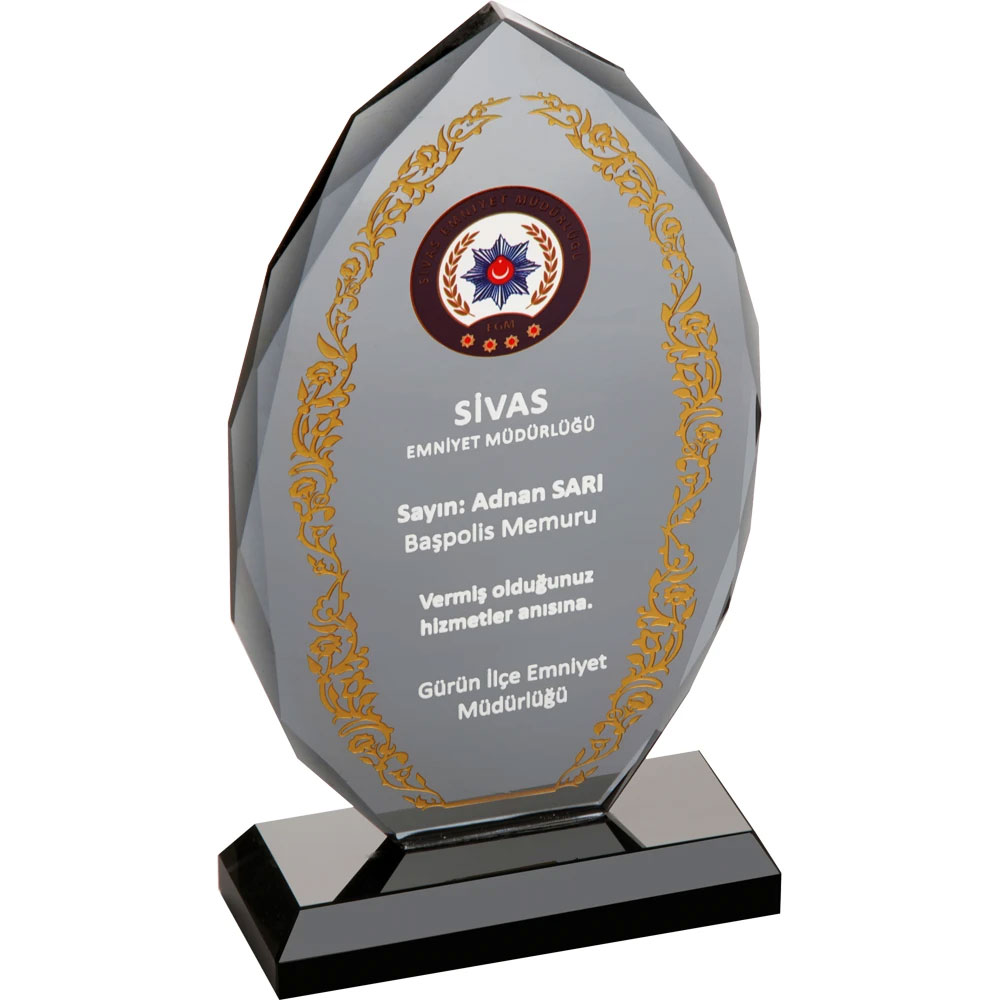 bd734c9470f25af00f332b0a72d87e12 EKT-155 Kristal Plaket - Görsel 1