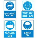 Emredici Uyarı Levhaları