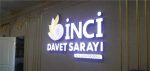 İnci Davet Sarayı Fileli Gold Paslanmaz Işıklı Tabela - Görsel 3