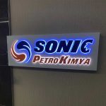 Sonic PetroKimya Işıklı Pleksi Kutu Tabelası